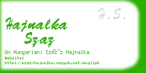 hajnalka szaz business card